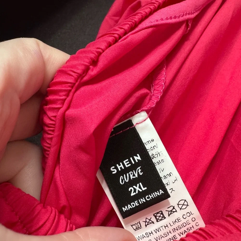 SHEIN Curve Fuchsia Dress - Picture 2 of 3